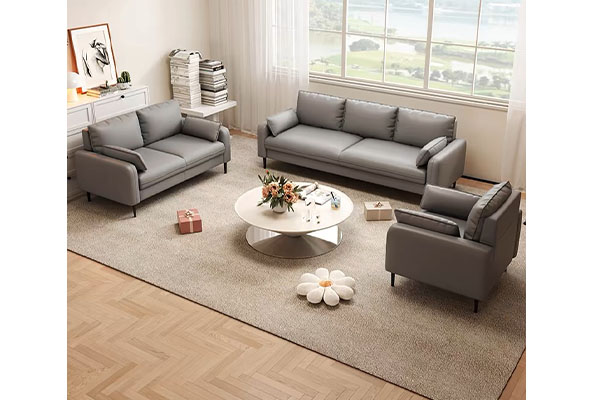 How does the Straight Sofa become a comfortable haven in simplicity?